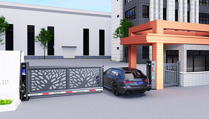 某工業園區采用 “安快” 樹型款懸開門效果圖