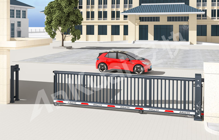 某單位采用 “安快” 柵欄款平移門效果圖